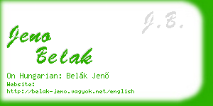 jeno belak business card